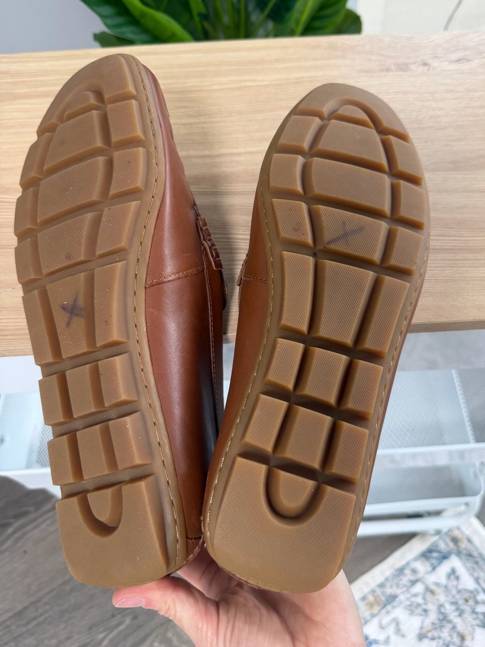 Coach Mott Driver Tan & Brown Signature Canvas Penny Loafers SZ 10D|43 - Picture 7 of 7